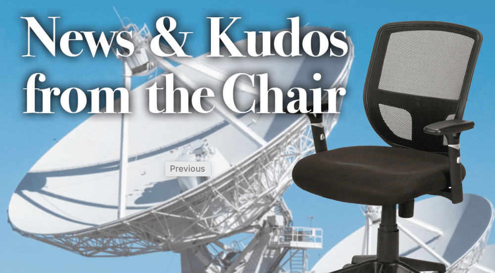 news and kudos from the chair